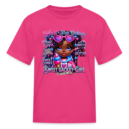 Black Girl Power - Sweet Galaxy Girl Kids' T-Shirt - fuchsia