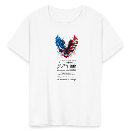 Mount on Eagles Wings - Kids' T-Shirt - white