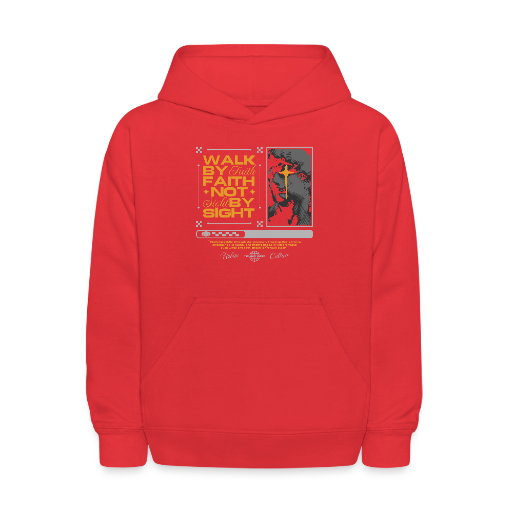Walk By Faith - Kids' Hoodie - red