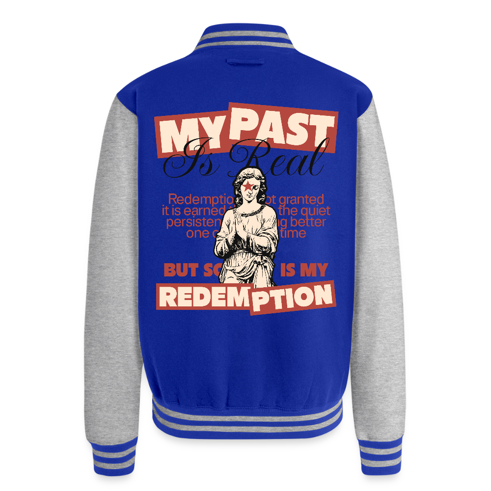 Redemption - Letterman Jacket - royal/heather grey