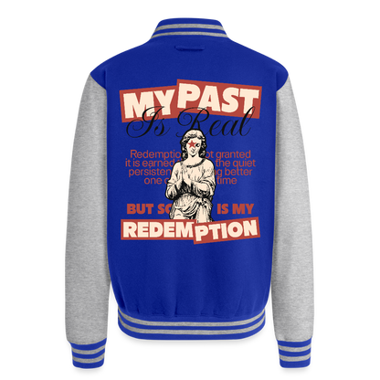 Redemption - Letterman Jacket - royal/heather grey