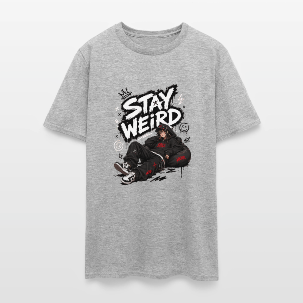 Stay Weird - Graffiti Men's T-Shirt - heather gray