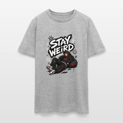 Stay Weird - Graffiti Men's T-Shirt - heather gray