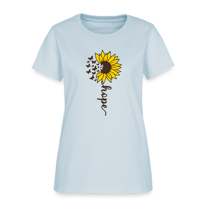 Sunflower of Hope - floral Women's T-Shirt - light blue