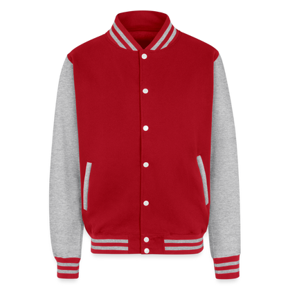 Stay Strong - Men's Letterman Jacket - red/heather grey