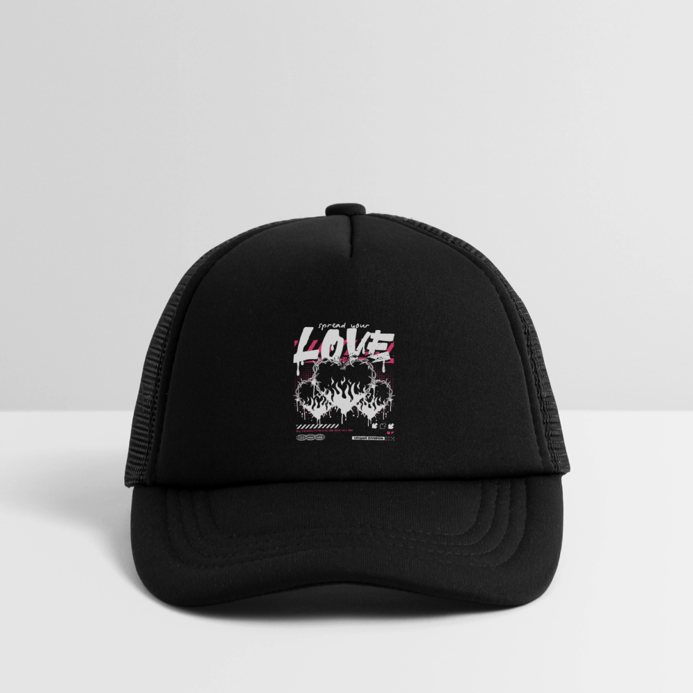 Spread Your Love - Kid's Trucker Cap - black