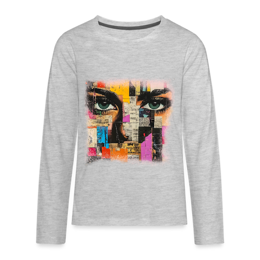 Pop Culture Woman 2 - Kids'  Long Sleeve T-Shirt - heather gray