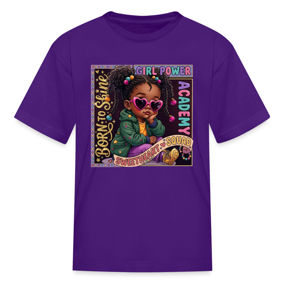Black Girl Power - Swetheart Squad Kids' T-Shirt - purple