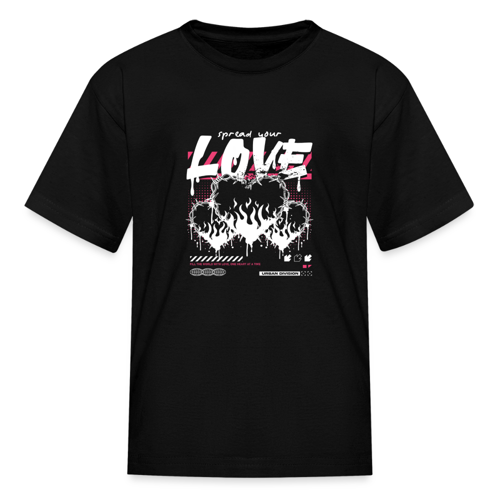 Spread Your Love - Kids' T-Shirt - black