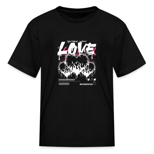 Spread Your Love - Kids' T-Shirt - black