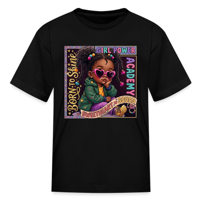 Black Girl Power - Swetheart Squad Kids' T-Shirt - black