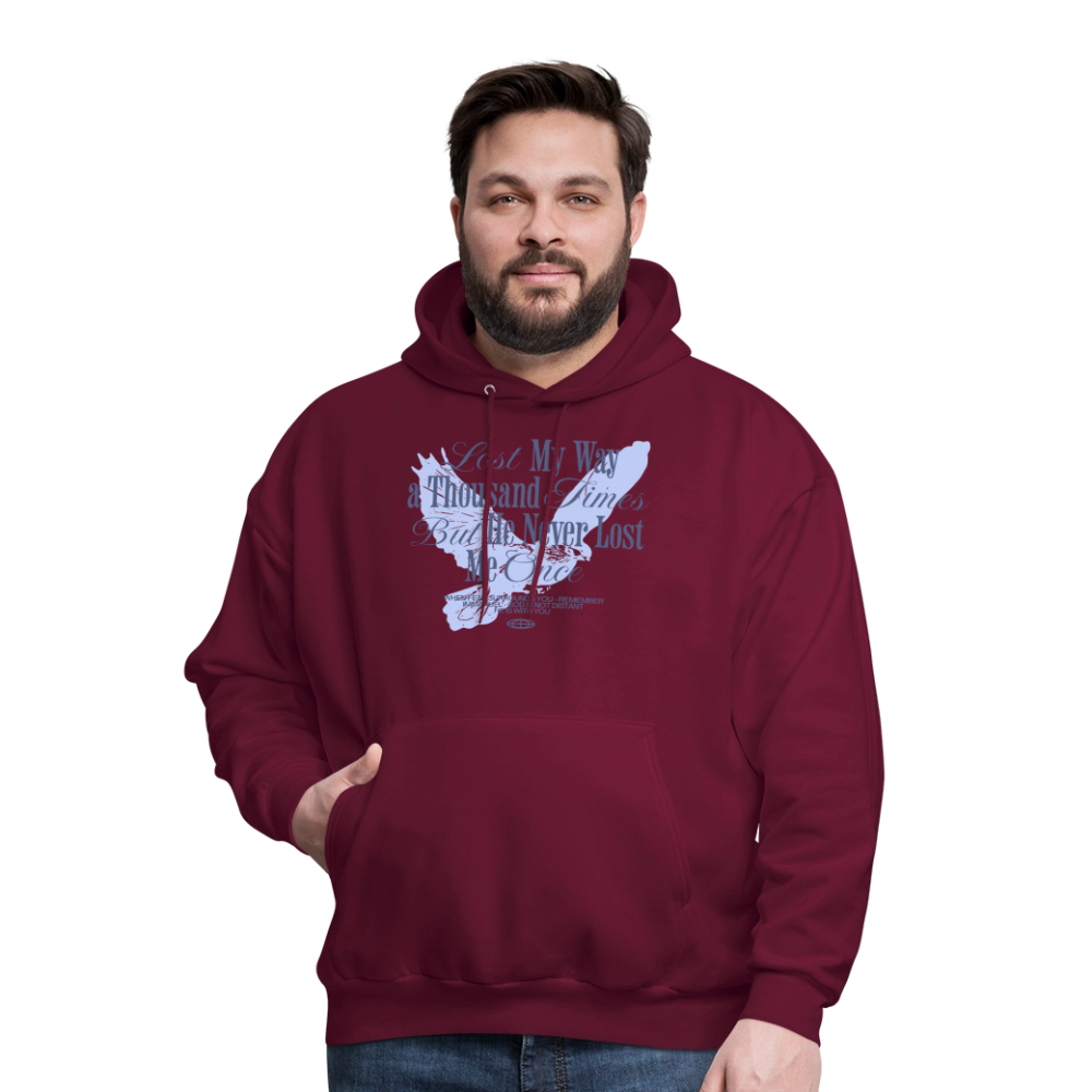 God is with Us - Men's Hoodie - burgundy