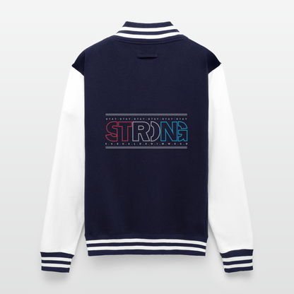 Stay Strong - Men's Letterman Jacket - navy/white