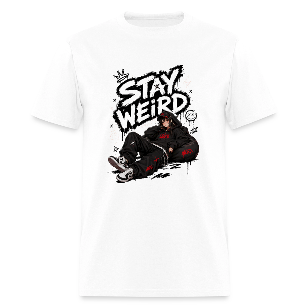 Stay Weird - Graffiti Men's T-Shirt - white