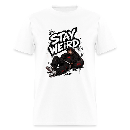 Stay Weird - Graffiti Men's T-Shirt - white