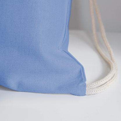 Made in Texas - Cotton Drawstring Bag - carolina blue