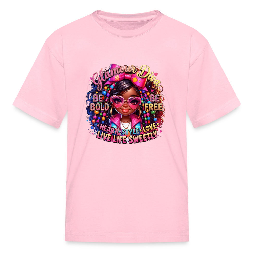 Black Girl Power - Live Life Sweet Kids' T-Shirt - pink