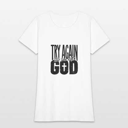 Try Again -Women's Short Sleeve T-Shirt - white