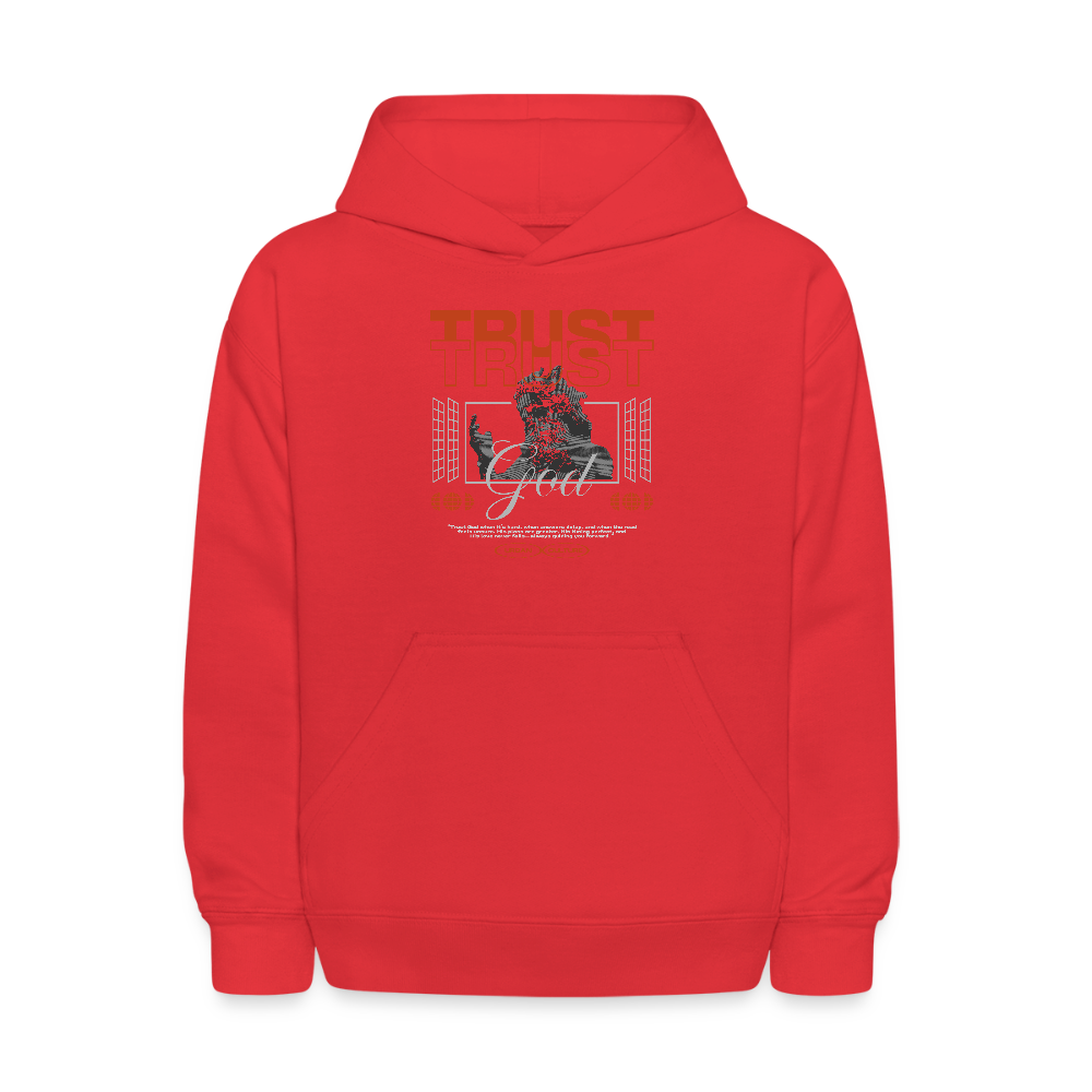 Trust God - Kids' Hoodie - red