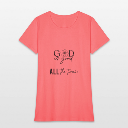 God is Good-Women's short Sleeve T-Shirt - coral