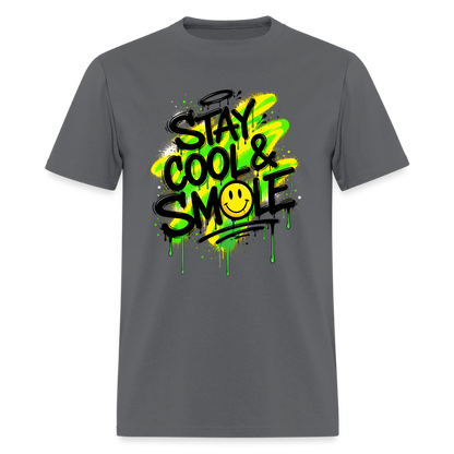 Stay Cool - Graffiti Men's T-Shirt - charcoal