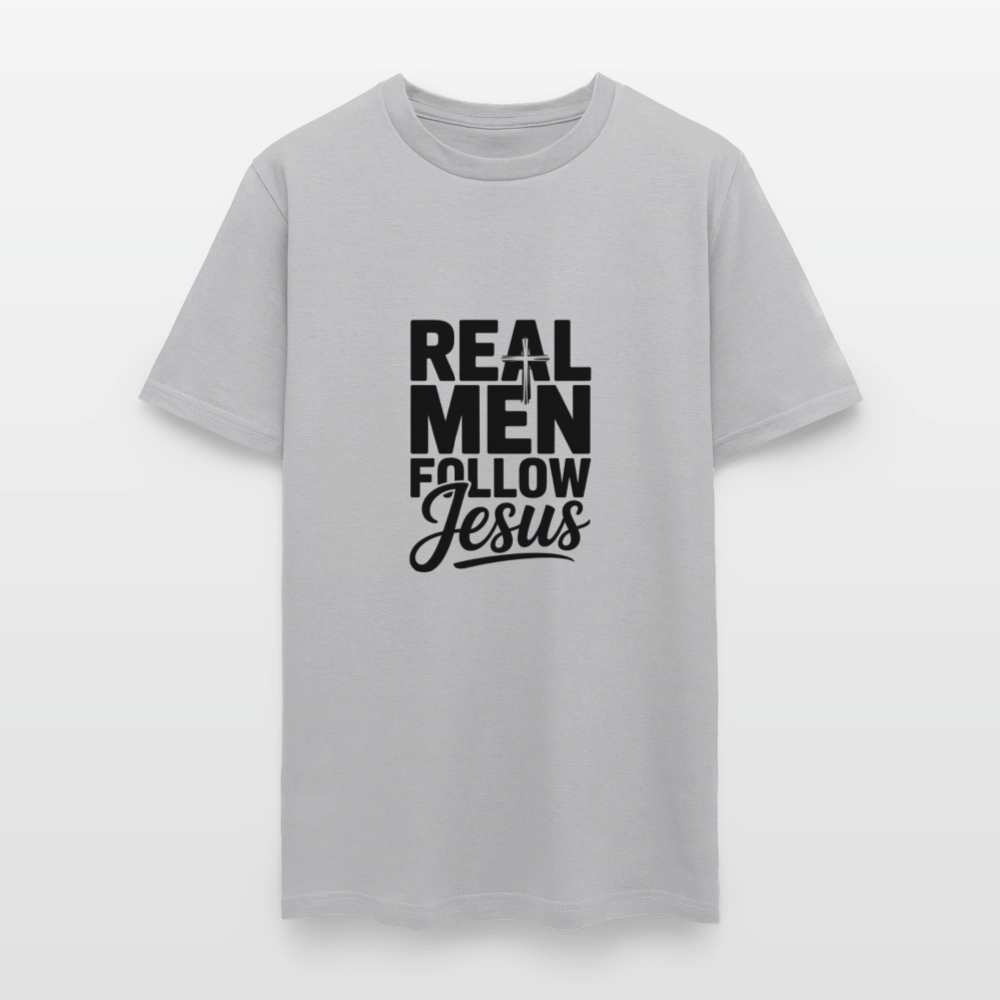 Real Men -  men's T-Shirt - gravel 