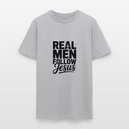 Real Men -  men's T-Shirt - gravel 