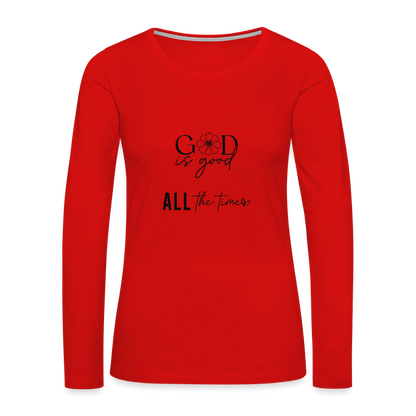 God is Good - Women's  Long Sleeve T-Shirt - red