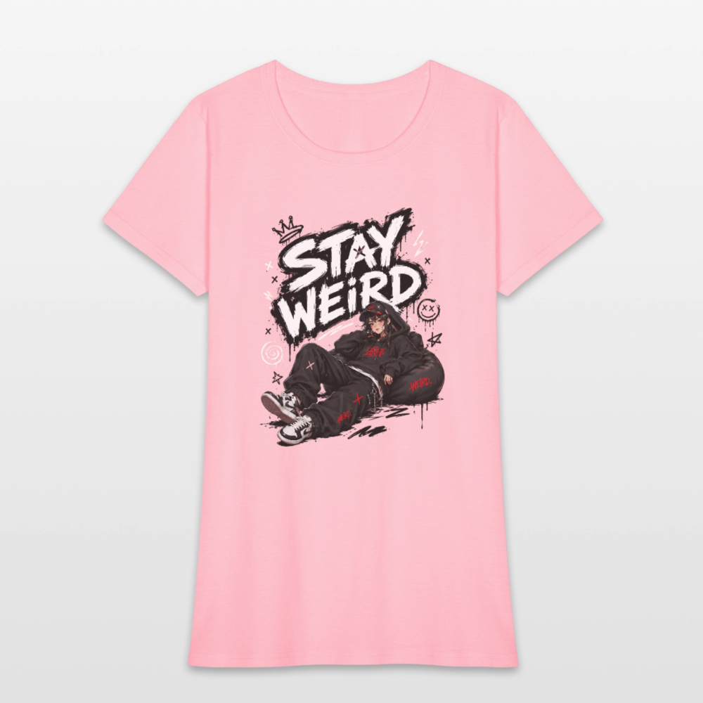 Stay Weird - Graffiti Women's T-Shirt - pink