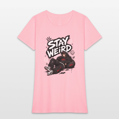 Stay Weird - Graffiti Women's T-Shirt - pink
