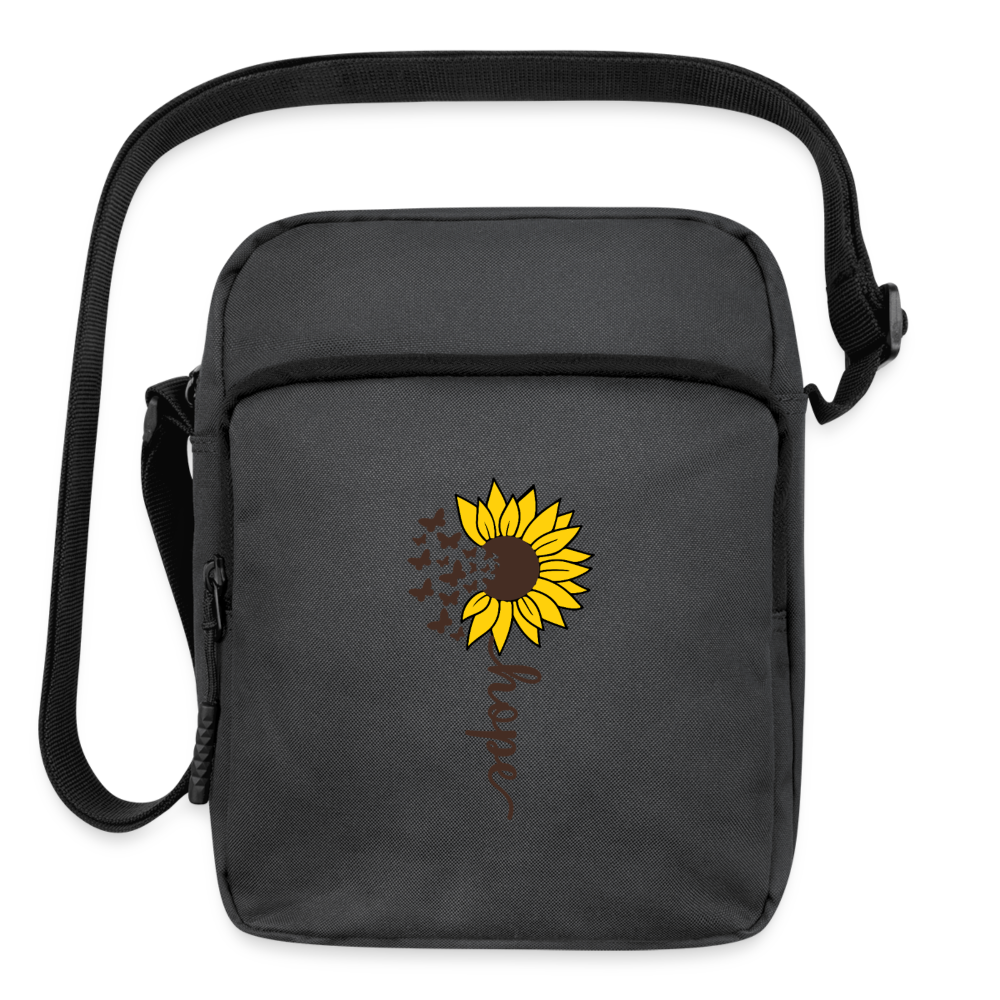 Sunflower of Hope - Upright Crossbody Bag - charcoal grey