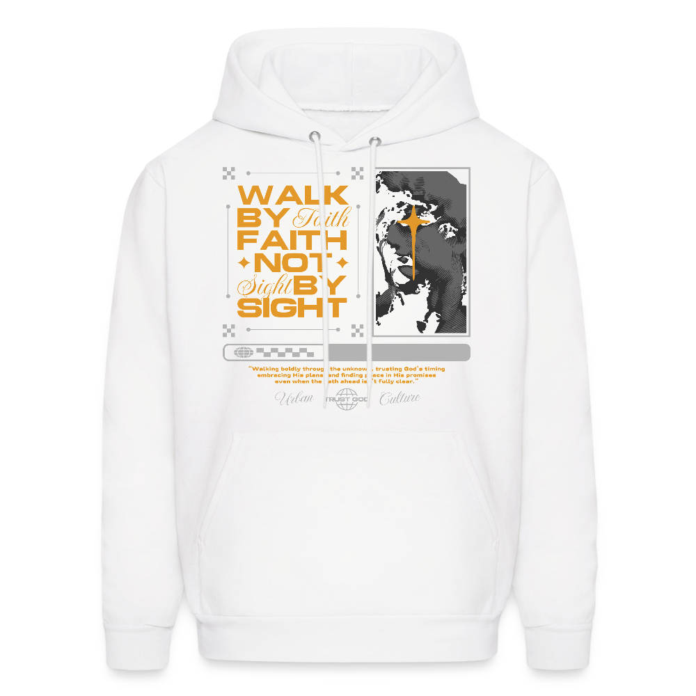 Walk By Faith - Men's Hoodie - white