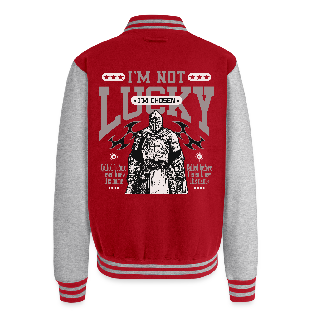 Chosen One - Letterman Jacket - red/heather grey