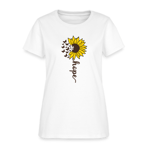 Sunflower of Hope - floral Women's T-Shirt - white