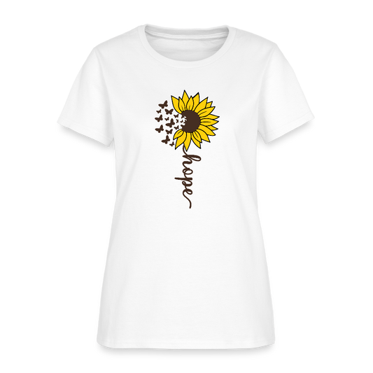 Sunflower of Hope - floral Women's T-Shirt - white