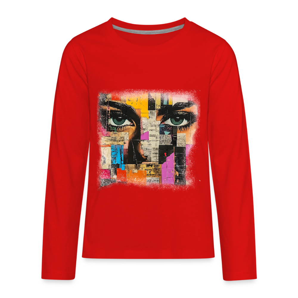 Pop Culture Woman 2 - Kids'  Long Sleeve T-Shirt - red