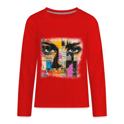 Pop Culture Woman 2 - Kids'  Long Sleeve T-Shirt - red