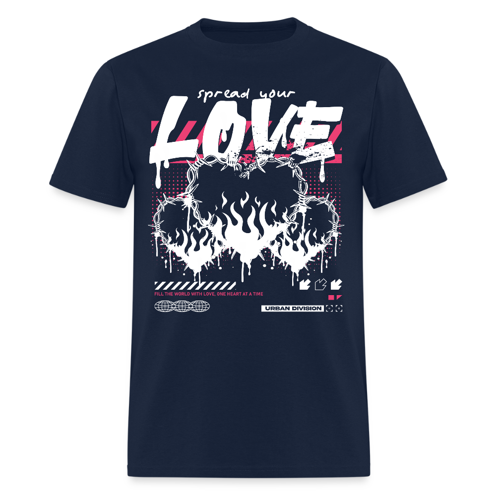 Heart on fire - Men's T-Shirt - navy