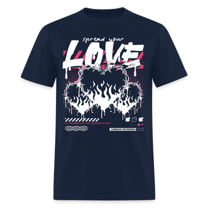 Heart on fire - Men's T-Shirt - navy