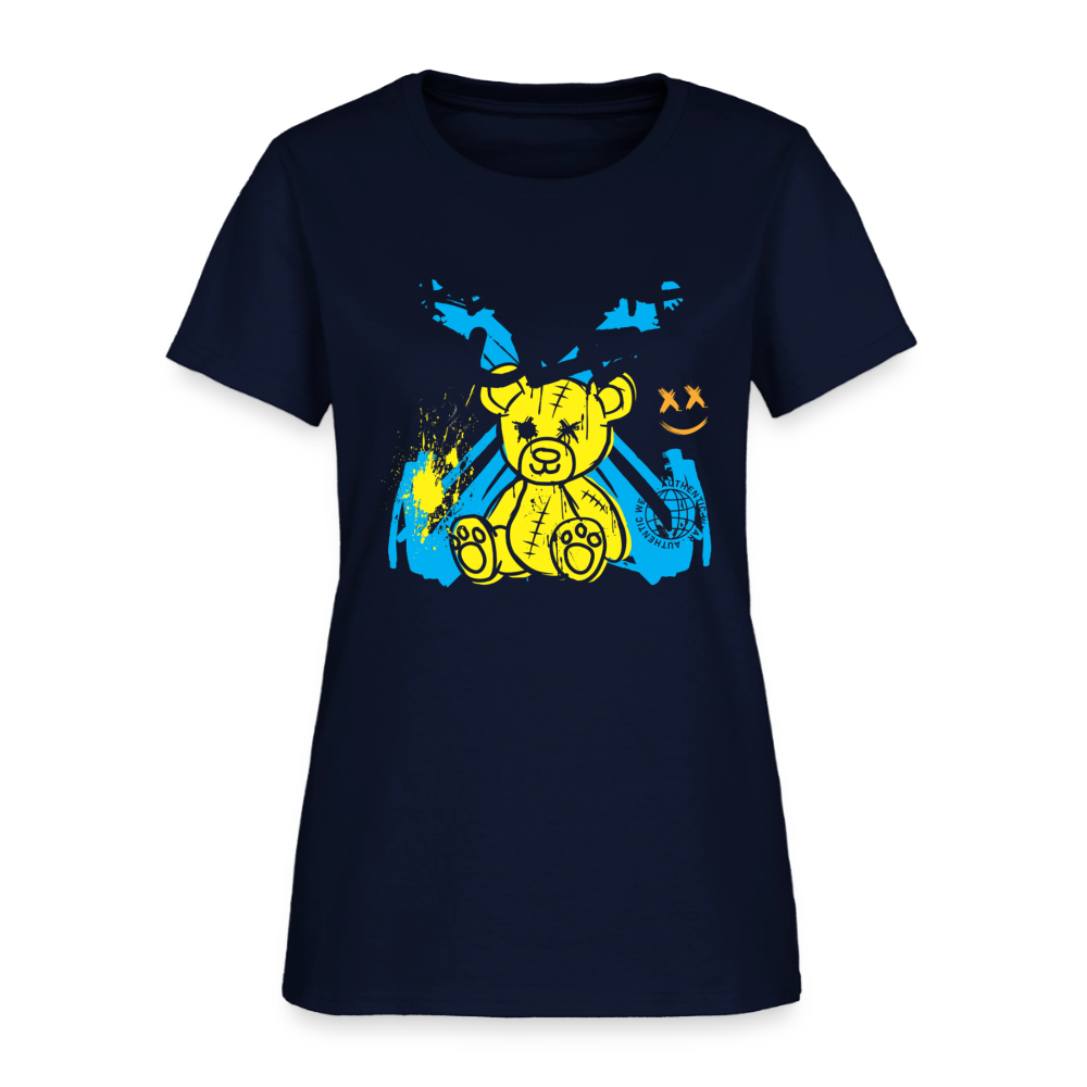 Graffiti Bear - Women's T-Shirt - navy