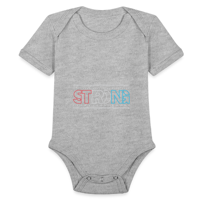 Stay Strong -  Short Sleeve Baby Onesie - heather grey