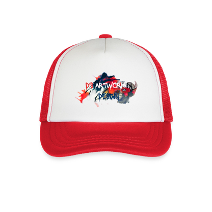 Spray Paint - DS Kid's Trucker Cap - white/red