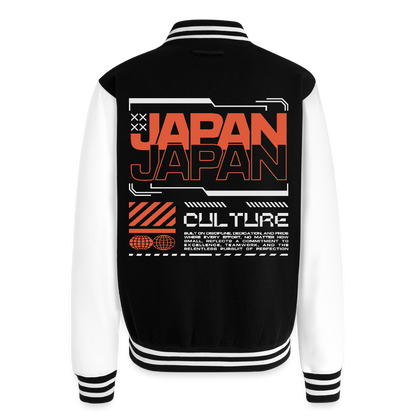 Japan Culture - Letterman Jacket - black/white
