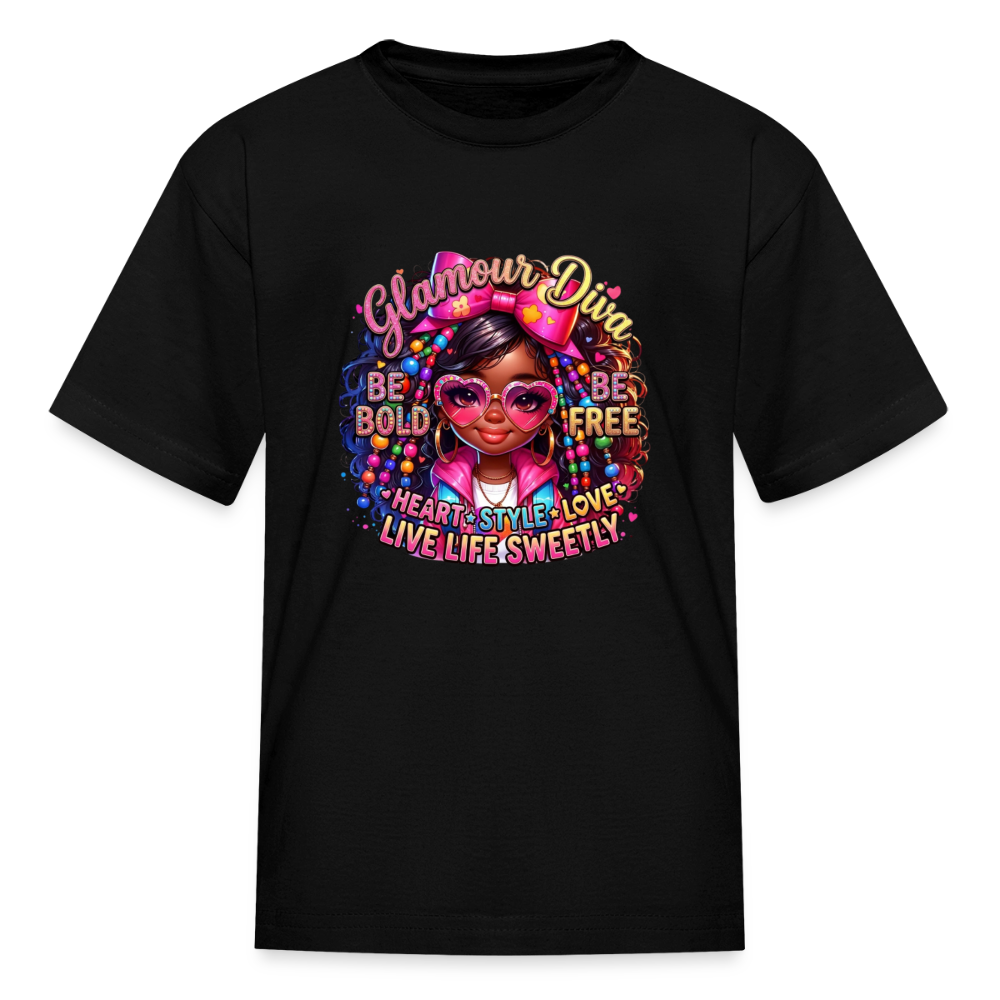 Black Girl Power - Live Life Sweet Kids' T-Shirt - black