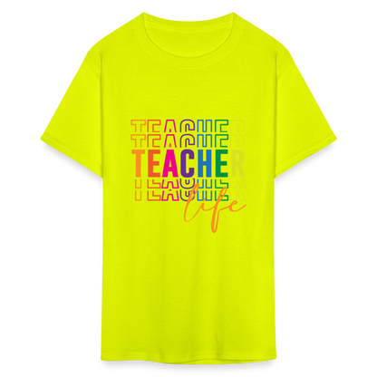 Teacher Life - T-Shirt - safety green