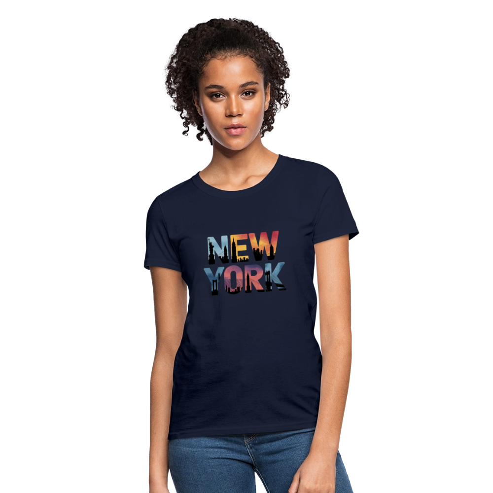 New York Color background - Women's T-Shirt - navy