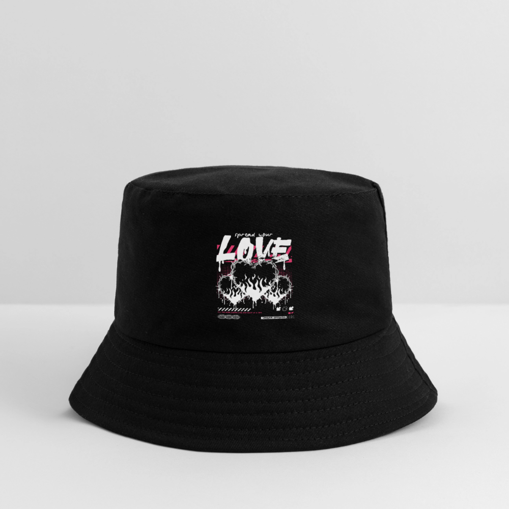 Spread Your Love - Kid's Bucket Hat - black