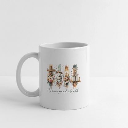 Jesus Paid it all - Coffee Mug - white