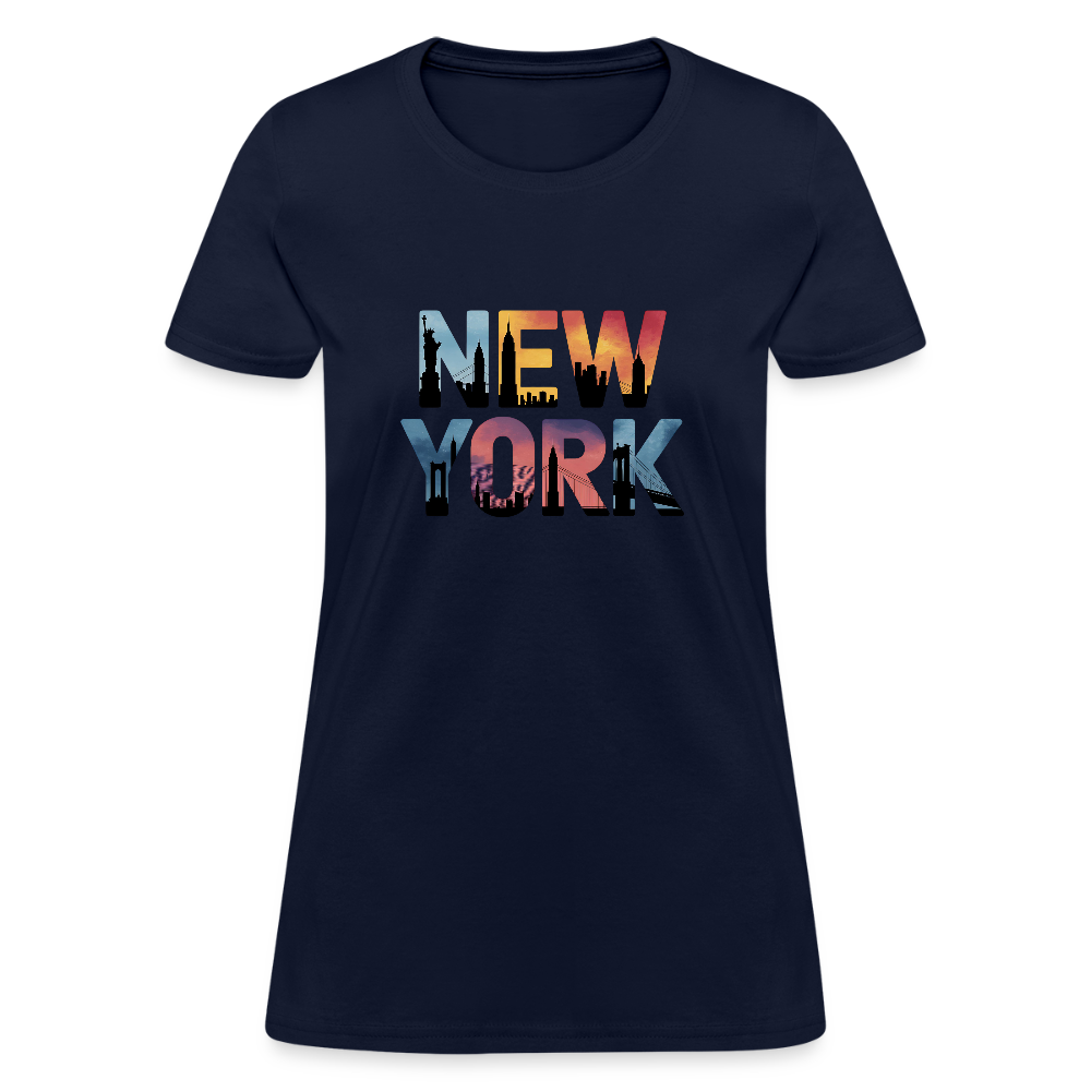 New York Color background - Women's T-Shirt - navy