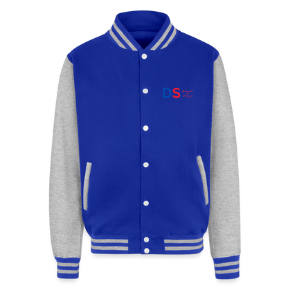 Trust god - Letterman Jacket - royal/heather grey
